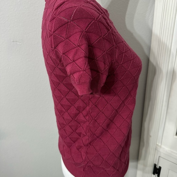 Modcloth Maroon Boxy Ribbed T-Shirt - Picture 5 of 6